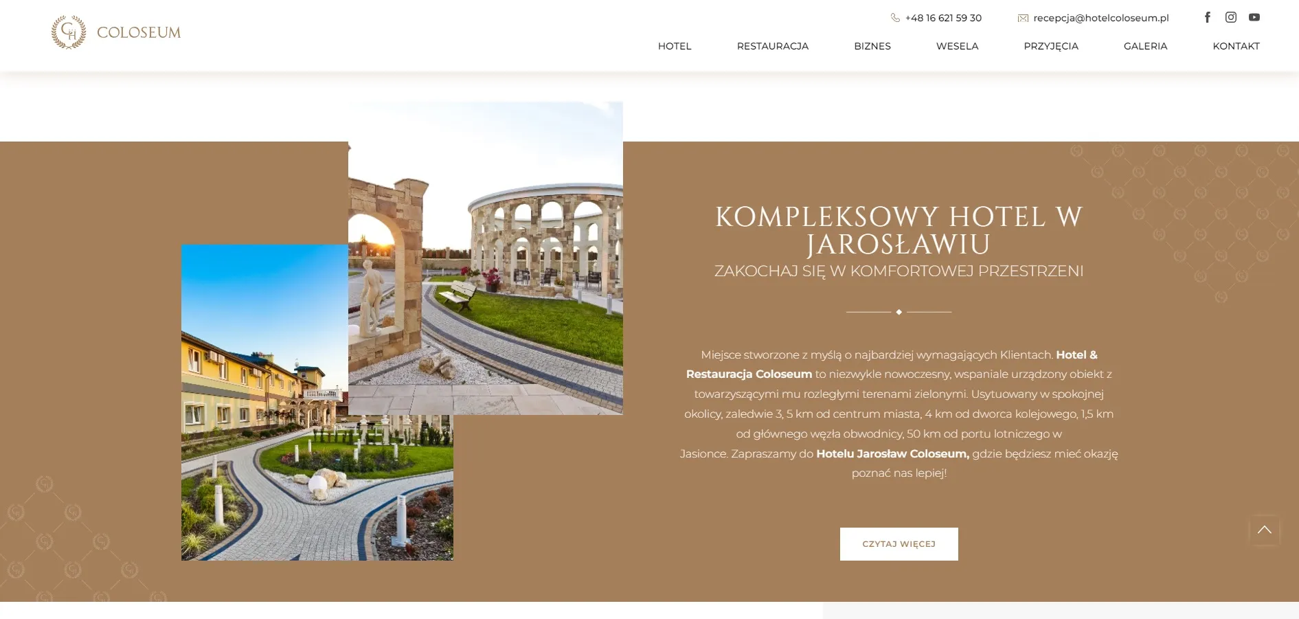 Strona www Hotel COLOSEUM Jarosław